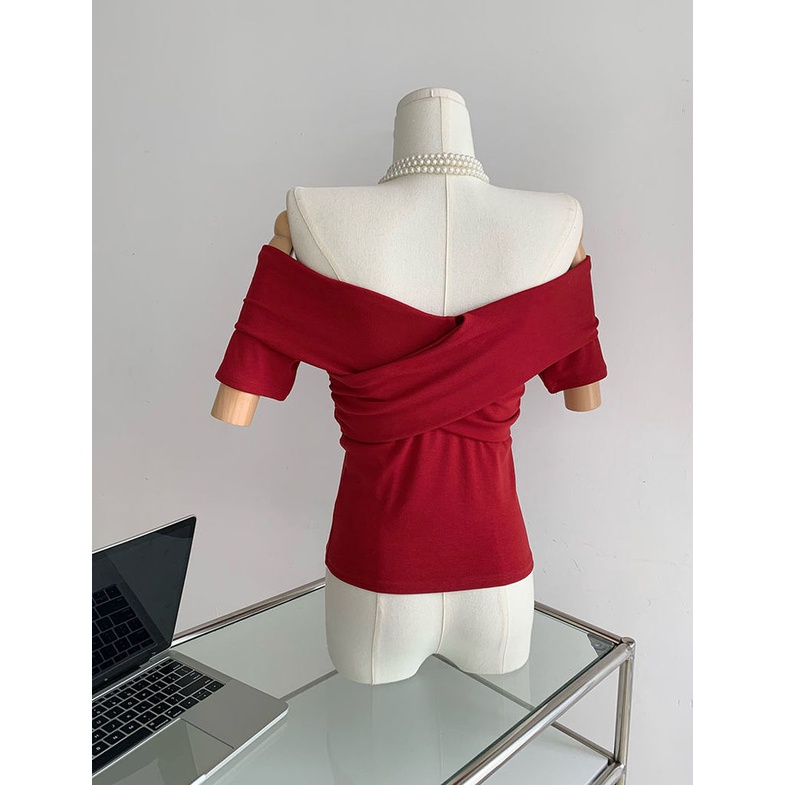 Áo Thun Trễ Vai Ngắn Tay Thời Trang Mùa Hè Dành Cho Nữ