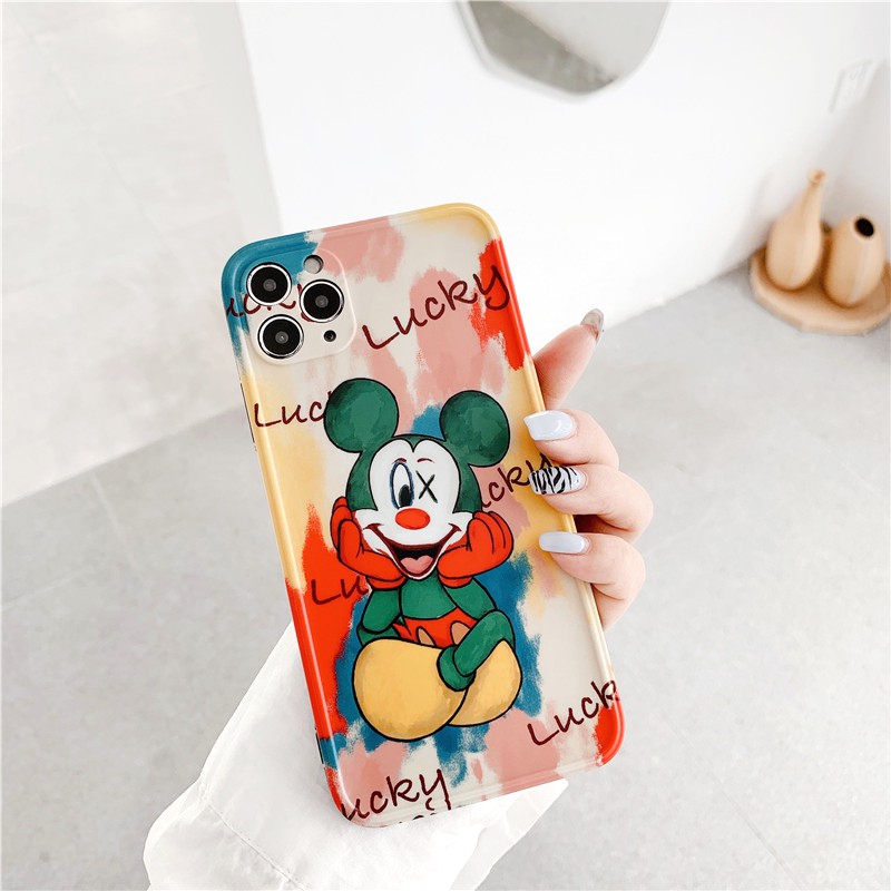 Ốp lưng iphone Mickey Color IMD dày dặn viền nổi 5/5s/6/6plus/6s/6splus/7/7plus/8/8plus/x/xs/11/12/pro/max/plus/promax | BigBuy360 - bigbuy360.vn