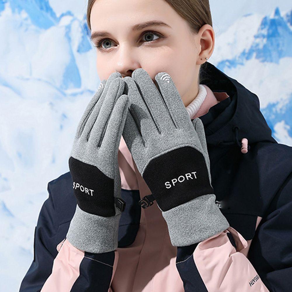 Găng Tay Nhung Dày Chống Trượt Giữ Ấm VANES1 Có Thể Chạm Màn Hình Cảm Ứng