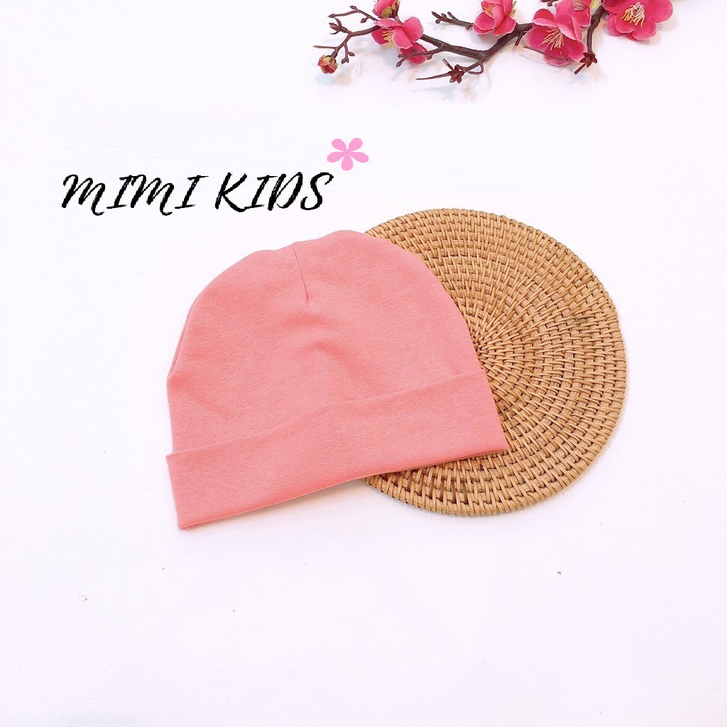 Mũ cotton dệt kim trùm đầu cho bé (3m-2y)
