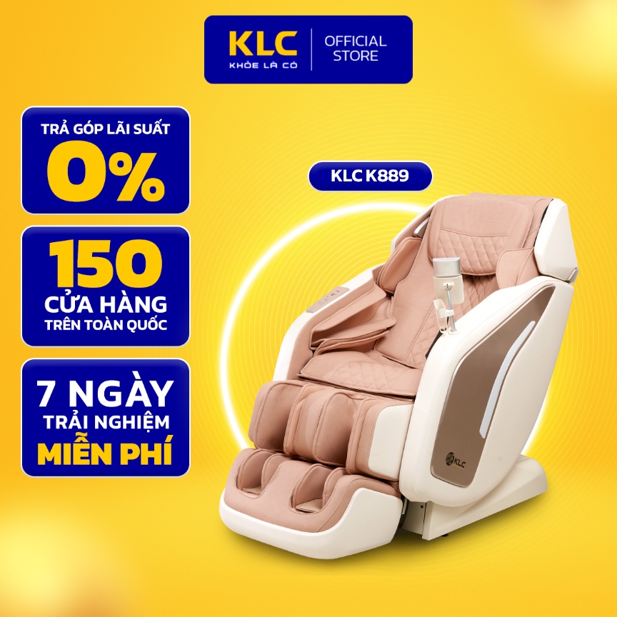 Ghế massage toàn thân KLC K889 Công nghệ body scan, con lăn 4d kết hợp cảm biến quang học, chế độ thư giãn Zero Gravity