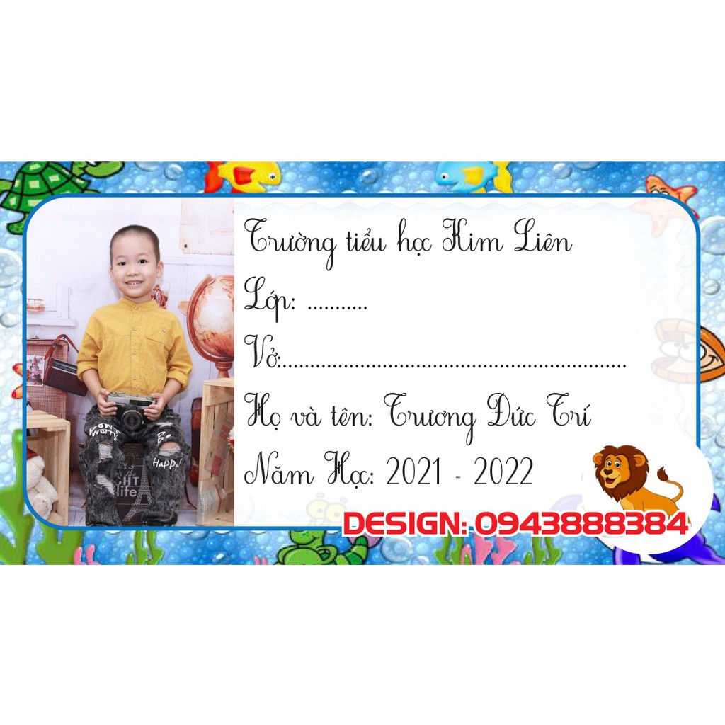 Sét 30 nhãn vở in theo yêu cầu