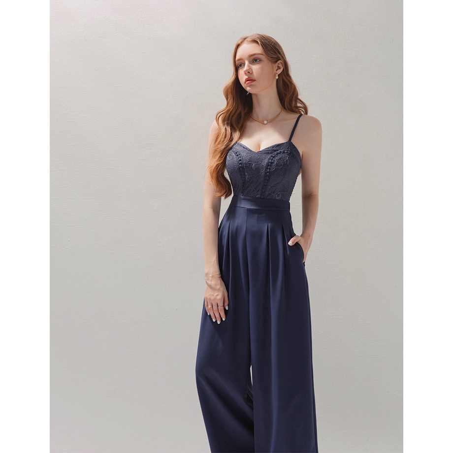 Jumpsuit 2 dây phối ren  nữ Air Space 2120128025