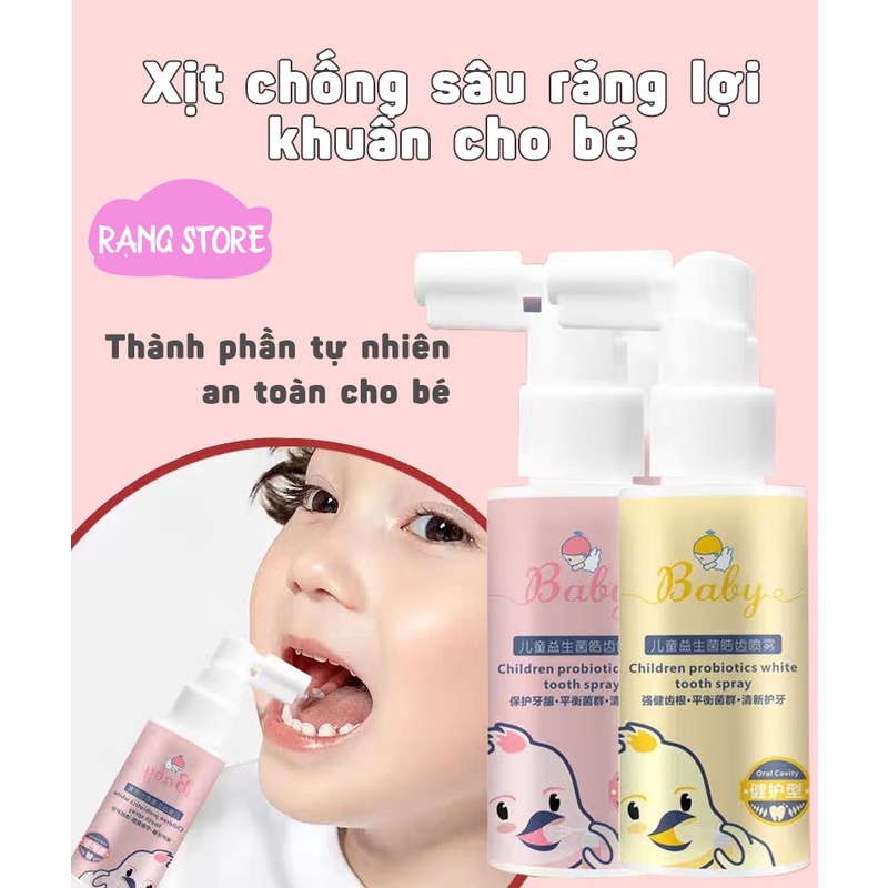 Xịt chống sâu răng cho bé Big Headed Bird hỗ trợ bảo vệ răng cho bé từ 1 tuổi 40ml
