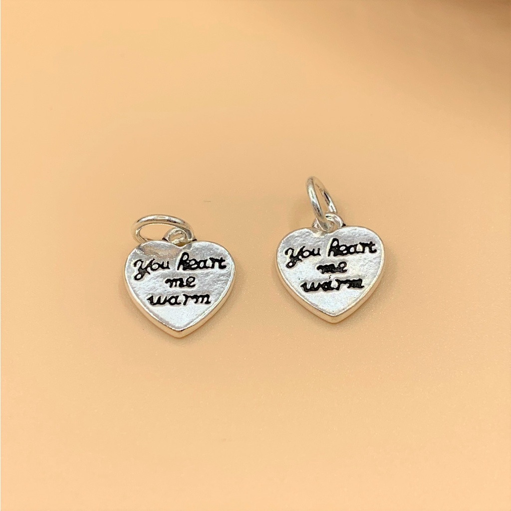 Charm móc treo trái tim You Heart Me Warm - Charm Bạc 925 - Mã CA735
