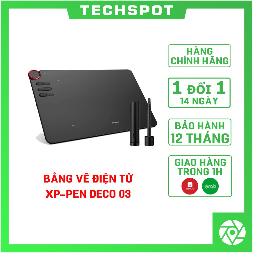 Bảng Vẽ Điện Tử XP-Pen Deco 03 10x6inch Wireless Lực Nhấn 8192 Dial Chống Xước (Kèm Găng Tay)