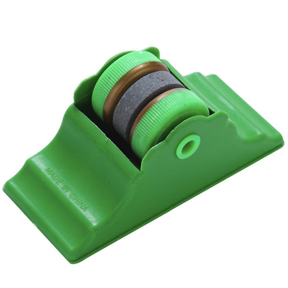 Dụng cụ đá mài dao kéo xanh lá, thiết kế nhỏ gọn dễ dàng sử dụng, sắc bén nhanh chóng hiệu quả