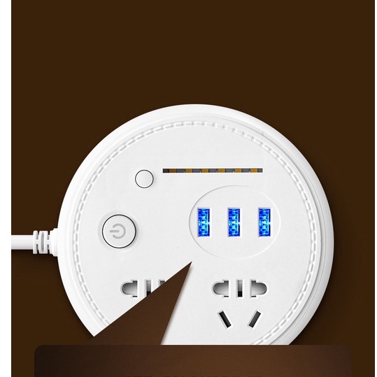 Ổ cắm điện đa năng hình Mèo Go Home có cổng USB, giá đỡ điện thoại, công tắc tắt bật an toàn, dây dài 1.8m 2.8m tiện lợi