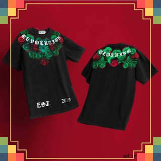 Áo thun nam MIKENCO hoa hồng xanh, áo phông nam basic, unisex, áo cộc nam vải cotton co giãn 4 chiều hàng mới về Mã 3491