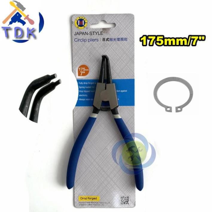 Kìm phe ngoài miệng cong C-Mart B0024-07 dài 175mm