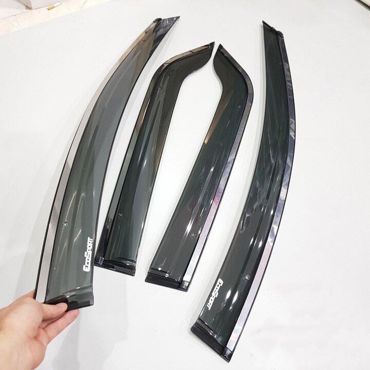 🔥 Freeship 🔥Bộ vè che mưa đen thái/ vè che mưa chỉ mạ xe Ecosport cao cấp/ Phụ kiện làm đẹp, đồ chơi xe ecosport