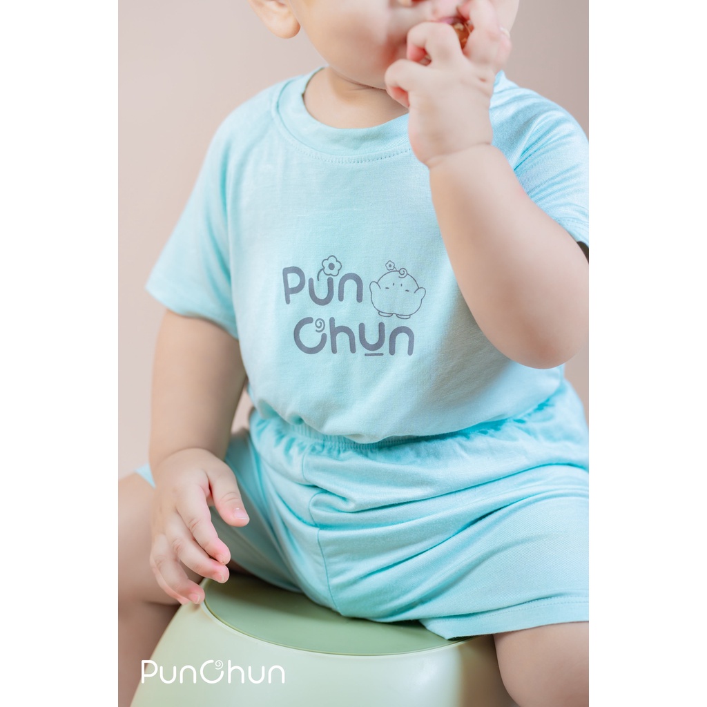 Punchun bộ cộc raglan bé trai hé gái SS2022D03