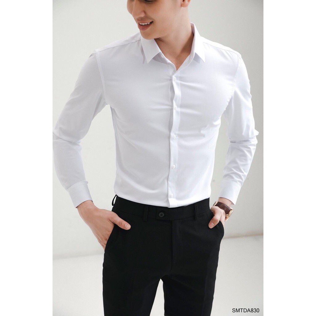Áo sơ mi trắng nam, sơ mi xanh và đen chất lụa mịn, mềm giá gốc tận xưởng của Tmans [VNXK] | BigBuy360 - bigbuy360.vn