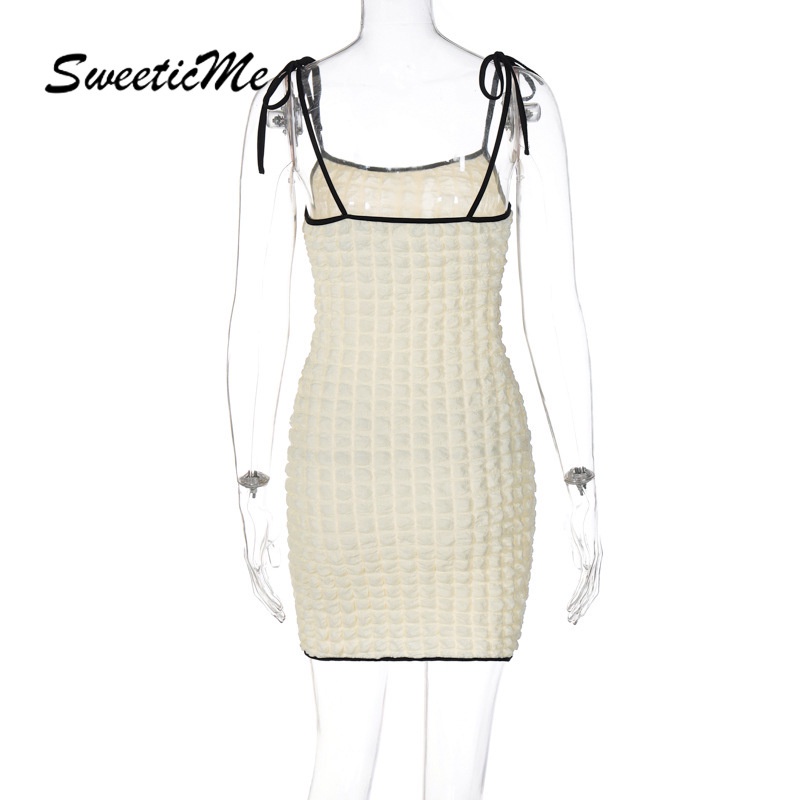 Đầm Nữ SweeticMe Màu Trơn Cột Dây