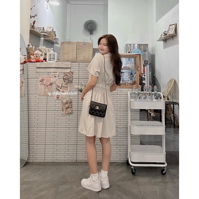 [Video] Đầm kaki pha da tay suông Ulzzang