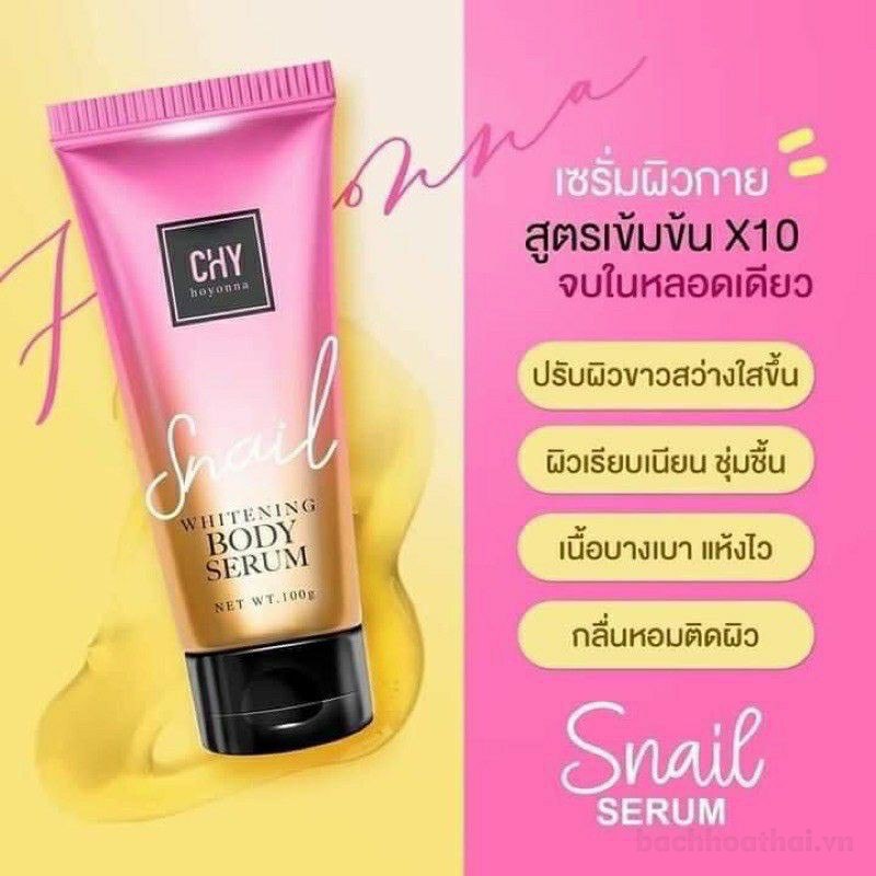 Serum ƙích trắŉg body tınh chấţ ốc sêņ CHY Snaıl whitening body serum Thái Lan