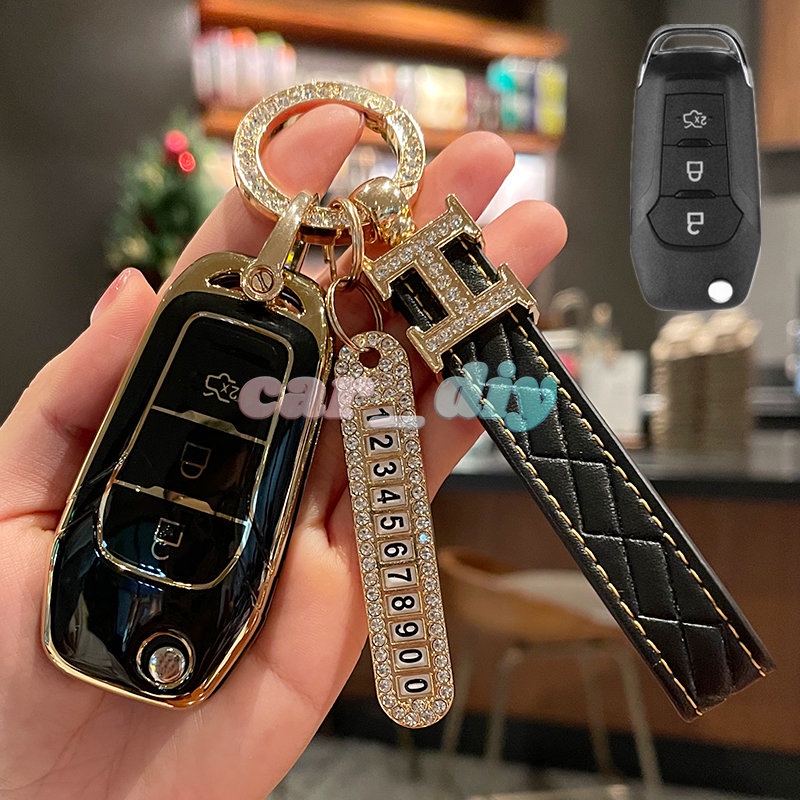 Vỏ TPU Bảo Vệ Chìa Khóa Điều Khiển Từ Xa Cho Xe Hơi Ford Fiesta Focus 2 Ecosport Kuga Escape Falcon B-Max C-Max Eco