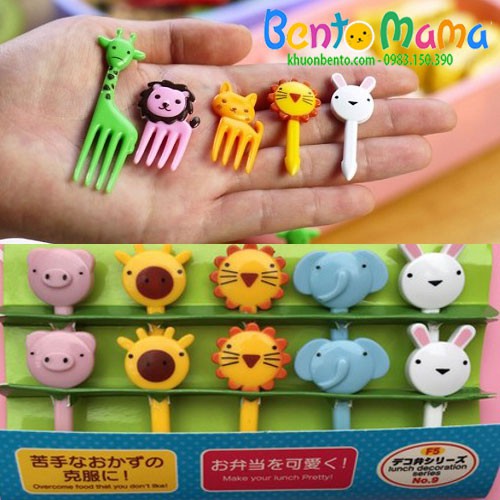 Set 10 xiên trang trí hoạt hình ngộ nghĩnh