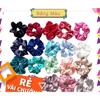 Dây buộc tóc Scrunchies lụa Phi Bóng