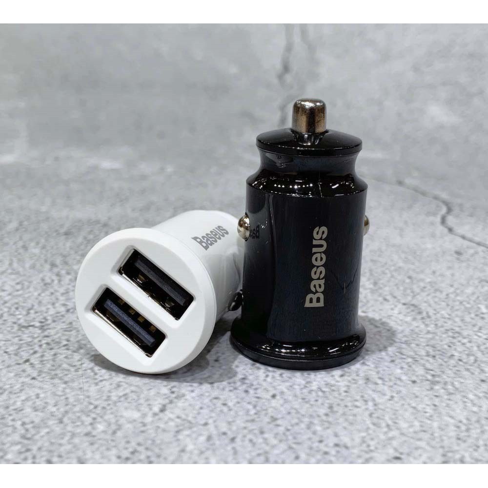 [2 cổng USB]Đầu sạc trên ô-tô Baseus Grain Car Charger C8-K