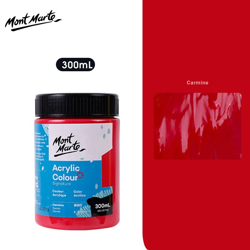 Màu Acrylic Mont Marte 300ml - Carmine - Acrylic Colour Paint Signature 300ml (10.1oz) - MSCH3055