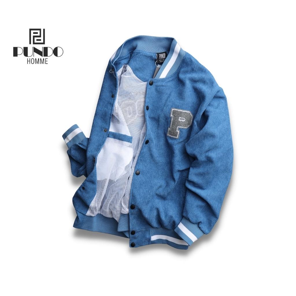 Áo khoác nam bomber chất nhung tăm , dày mềm cao cấp form rộng màu dễ phối PUNDOHOMME AKPD17