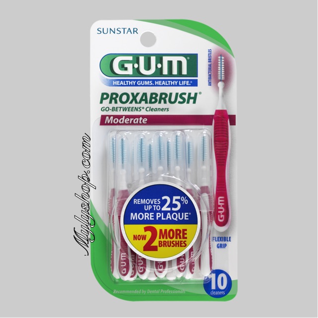 Tăm nha khoa Sunstar GUM ProxaBrush vĩ 10 cây Hàng Mỹ chính hãng