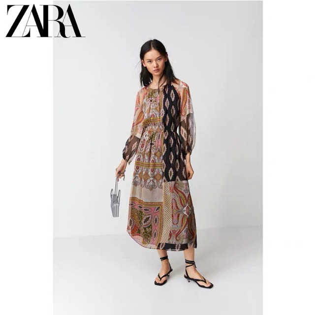 Đầm maxi màu zara trầm sang trọng xinh đẹp