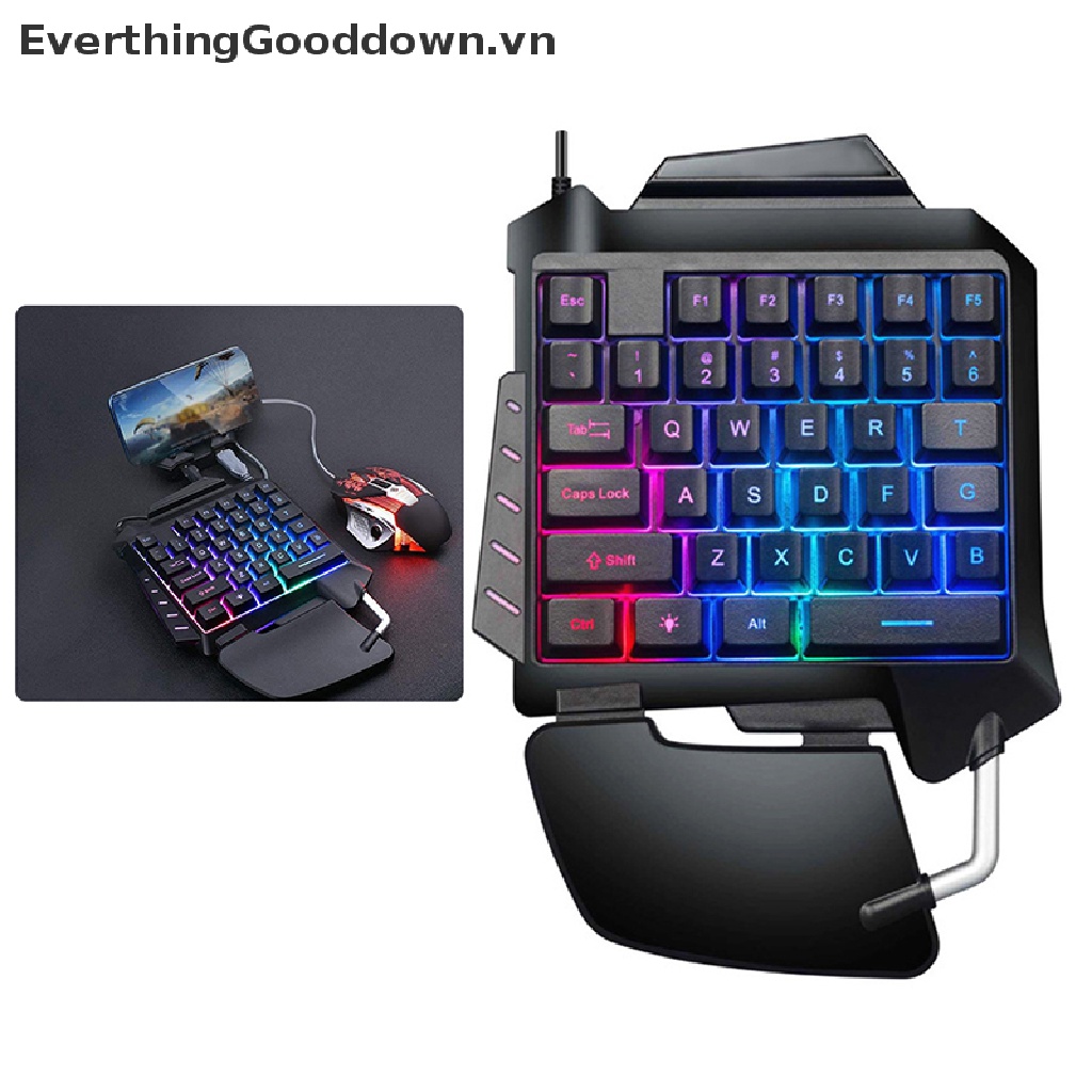 Everthingdown Bàn Phím Cơ Gaming Mini Có Đèn Nền RGB