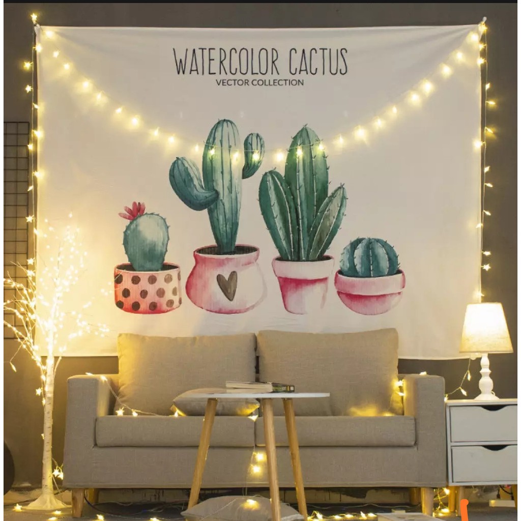 Thảm Treo Tường, decor trang trí phòng ngủ, livetream bán hàng,  rộng 150* cao 130cm