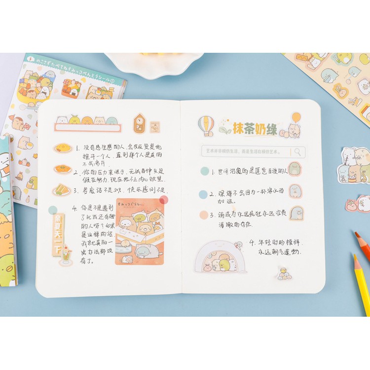 Cuốn 335 miếng sticker mẫu gia đình sumikko