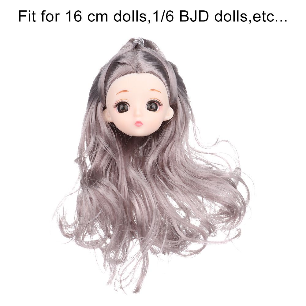 Đầu búp bê đồ chơi tóc màu đỏ kiểu cổ điển DIY tỉ lệ 1/6 16cm