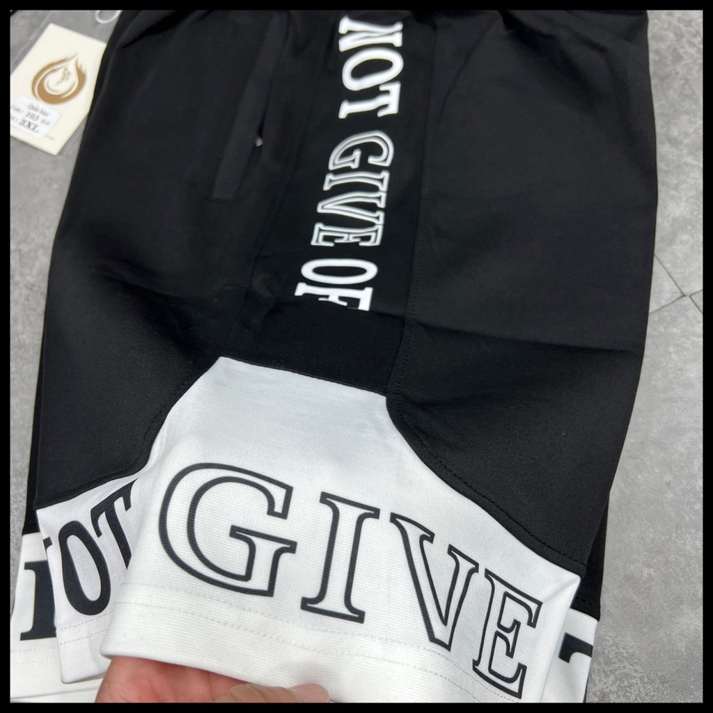 Quần short nam thể thao NOT GIVE OF , quần đùi nam mặc nhà co giãn 4 chiều thấm hút hoạt động thể thao