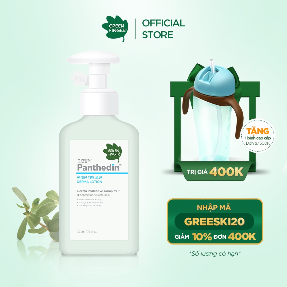 Sữa Dưỡng Thể Cấp Ẩm Cho Bé GREENFINGER PANTHEDIN DERMA LOTION 230ml