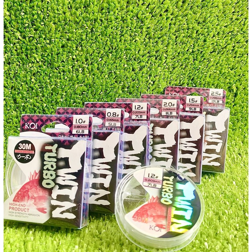 Thẻo Koi TWIN TURBO Fluorocarbon - Thẻo cước siêu trâu bò - Siêu dai