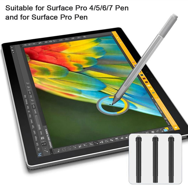 Set 6 Đầu Bút Cao Su Thay Thế Cho Máy Tính Bảng Surface Pro 4 / 5 / 6 / 7