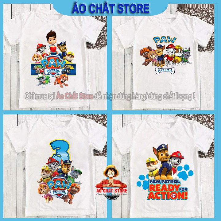 (SALE RẺ) BST Áo thun trẻ em in hình Đội Chó cứu hộ siêu đẹp | Áo PAW Patrol siêu cute