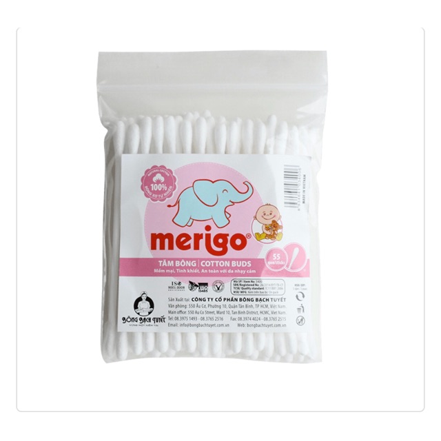 Tăm bông y tế Bông Bạch Tuyết dành cho trẻ em và người lớn giúp vệ sinh tai, trang điểm…