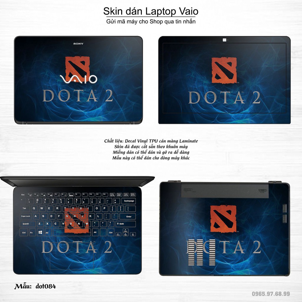 Skin dán Laptop Sony Vaio in hình Dota 2 _nhiều mẫu 14 (inbox mã máy cho Shop)