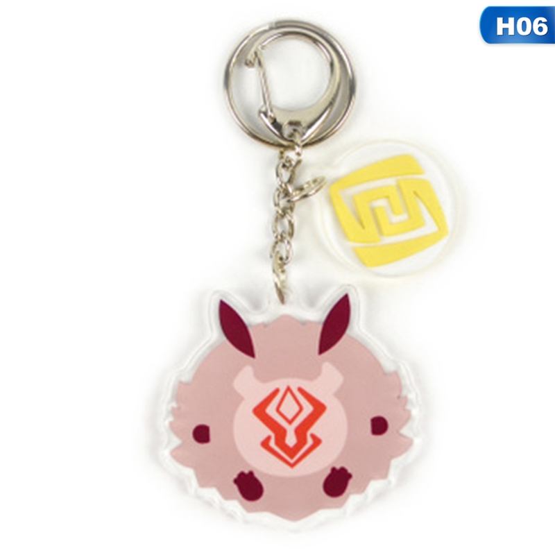 flowersqueen Móc khóa acrylic hình nhân vật game Genshin Impact