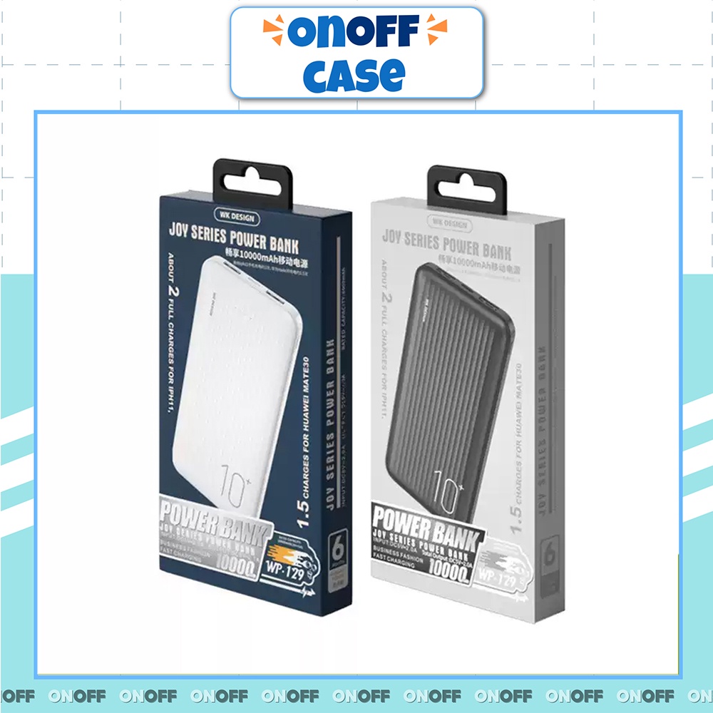 Sạc Dự Phòng Wp- 129 Chính Hãng. Dung Lượng 10000 Mah, 2 Cổng Đầu Ra Tiện Lợi- Onoffcase