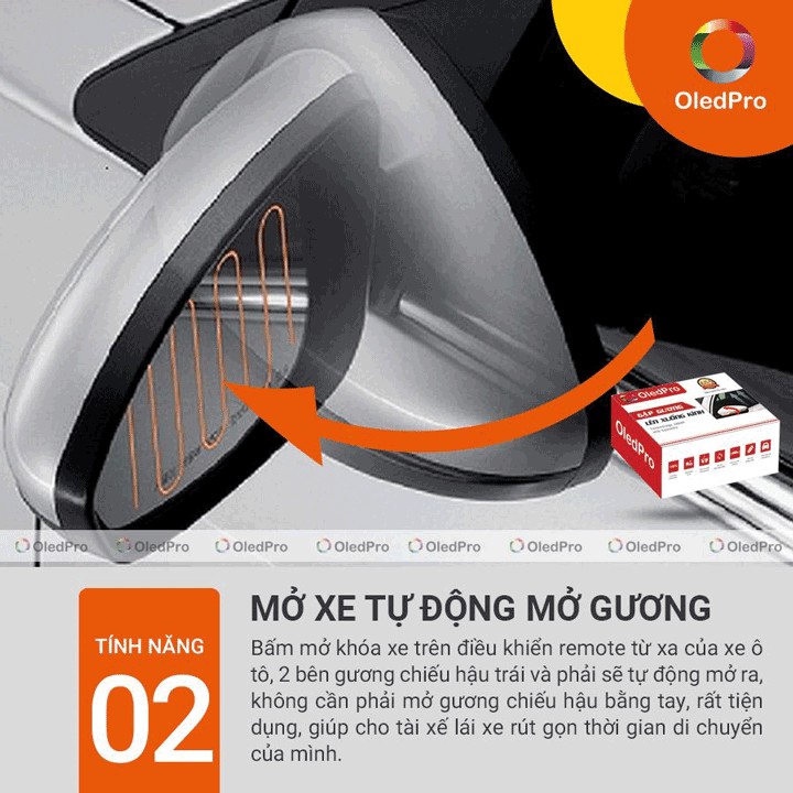 Bộ gập gương lên kính cho các dòng xe chính hãng OLEDPRO