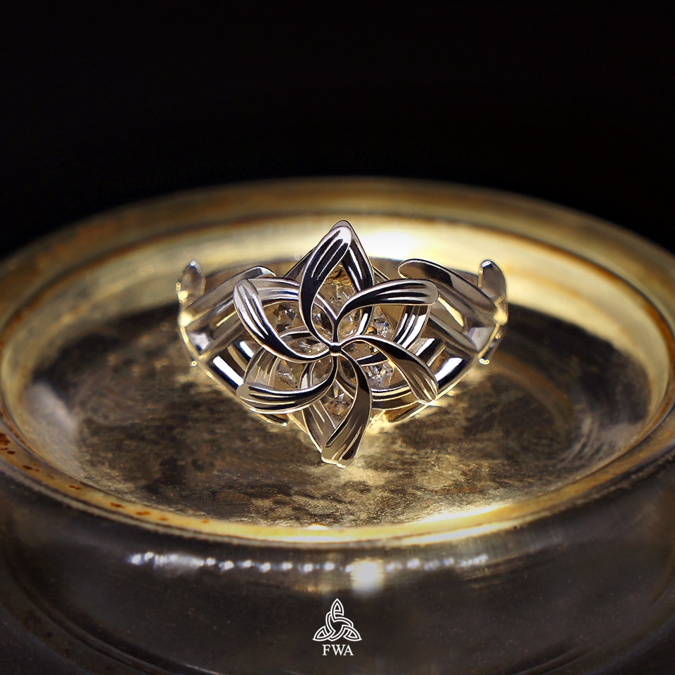 Nhẫn bạc nữ FWA Nenya Ring - Chúa tể chiếc Nhẫn