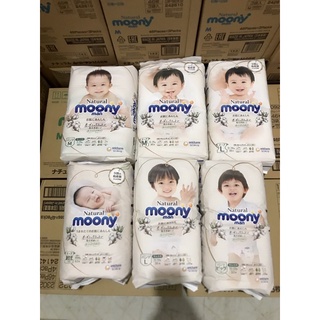Moony Natural Nội địa tã bỉm dán/quần NB63,S58,M46,L38,L36,XL32