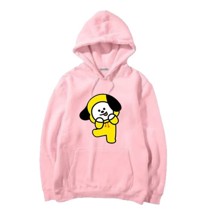 Áo hoodie CHIMMY BT21 BTS JIMIN JIN JHPE TAEHYUNG RM SUGA White M N6O3