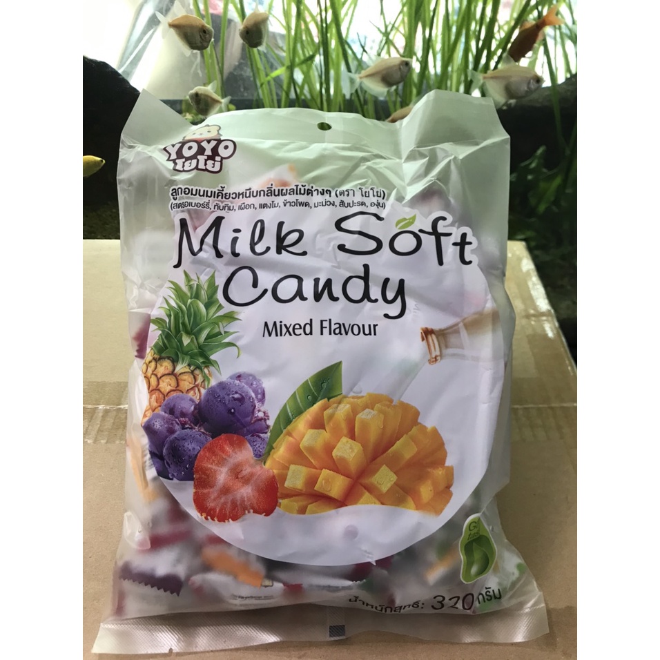 Kẹo Sữa Mềm Dẻo YOYO Hương Trái Cây Hỗn Hợp Milk Soft Candy