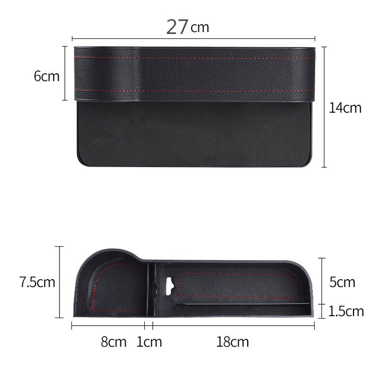 Bộ Khay Đựng Đồ Đa Năng K1, Hộc Để Đồ Khe Ghế Ô Tô Xe Hơi Cao Cấp, Phụ kiện ô tô
