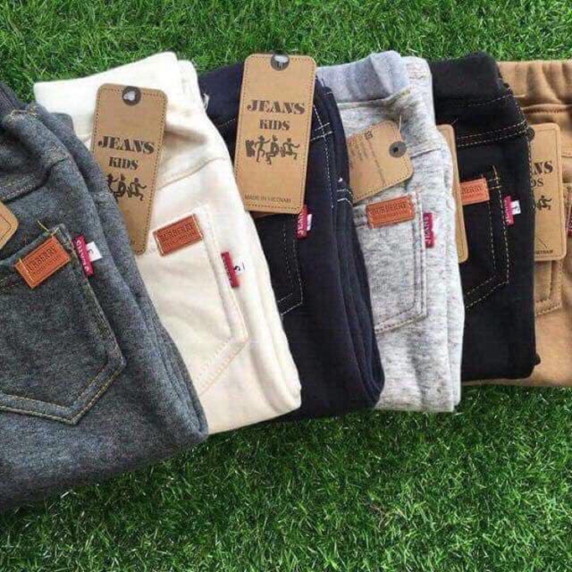 Combo 2 Quần nỉ giả jean lót lông