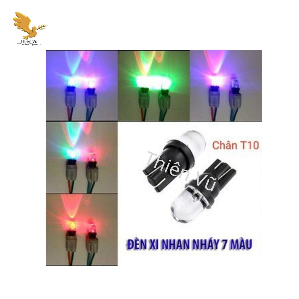 Đèn Led Xinhan Demi Chân T10 Nháy 7 Màu