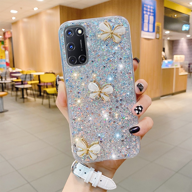 Ốp Điện Thoại Mềm Họa Tiết Kim Cương Bóng Cho OPPO A95 A55 A94 A53 A52 A92 A5 A3S A7 A5S A74 A54
